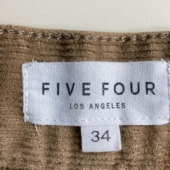 FIVE FOUR Los Angeles 34 High Waisted Gold Western Unisex Corduroy Cargo Jeans - Picture 6 of 13